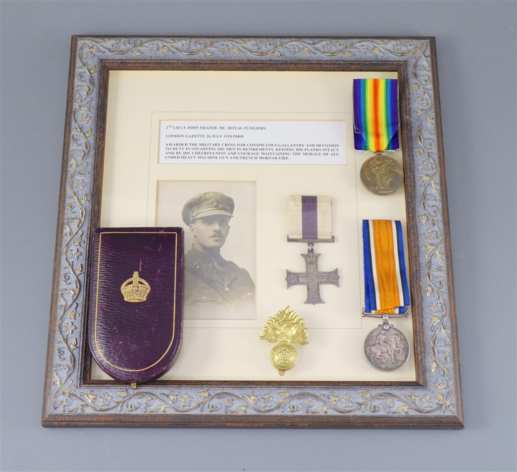 A WWI MC group to 2nd Lieut John Fraser, Royal Fusiliers,